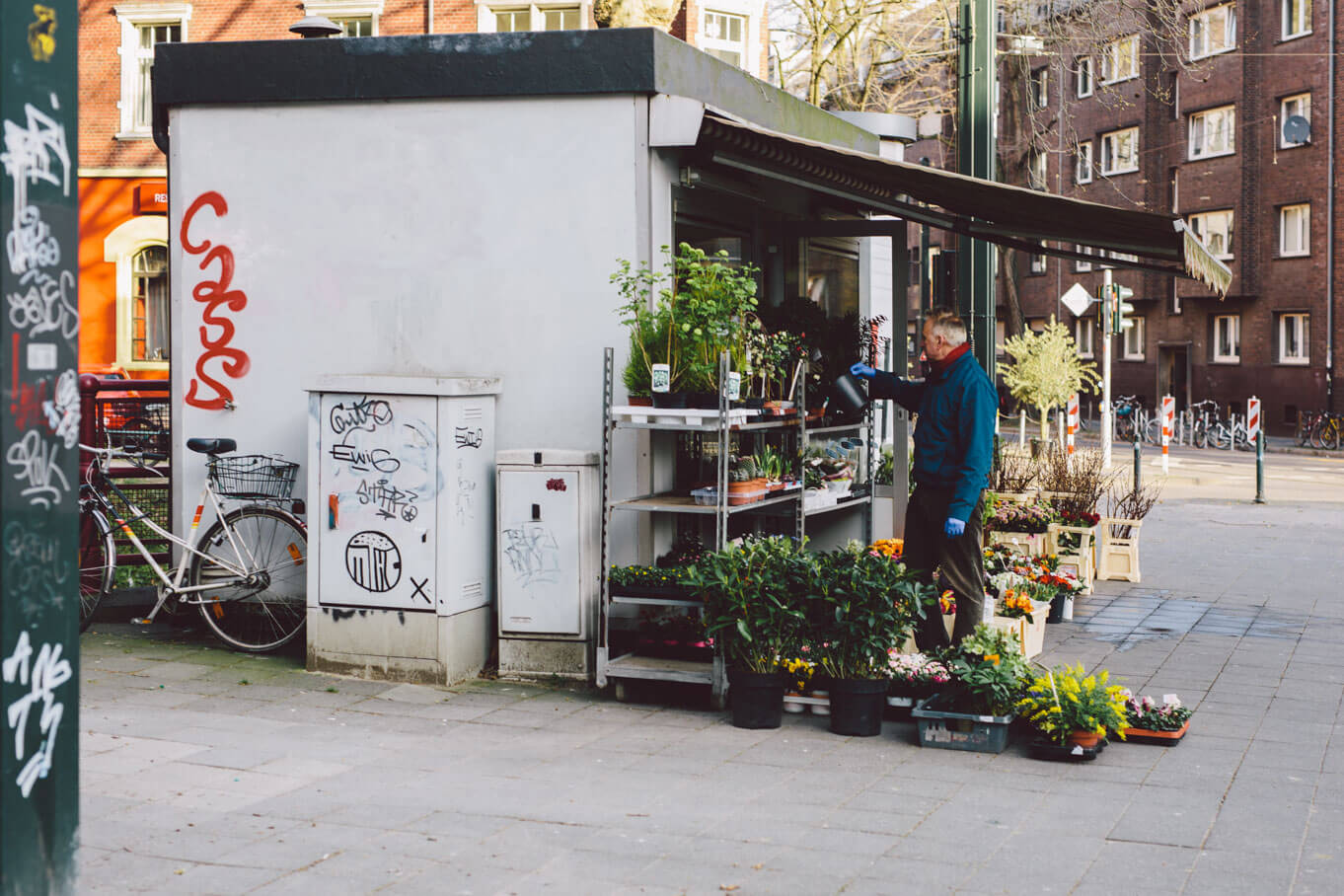 Blumenkiosk am Karolinger Platz, D&uuml;sseldorf-Bilk